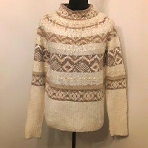 Curio Off White Colored Knitted Sweater M